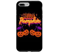 Hello Pumpkin Cherry Jack-O-Lantern Faces Retro Halloween Carcasa para iPhone 7 Plus/8 Plus