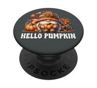 Hello Pumpkin GNOME Graphic For Women Who Love Fall Vibes PopSockets PopGrip Adhesivo