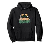 Hello Queen Pumpkin Halloween Otoño Calabaza Halloween Costu Sudadera con Capucha