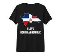 Hello Santo Domingo I Love República Dominicana Mapa Bandera Imprimir Camiseta Premium