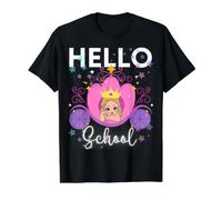 Hello School Cute Princess Pretty Cute Girl Niñas pequeñas Camiseta gráfica económica, Hombre, Negro, M