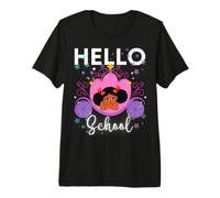 Hello School Cute Princess Pretty Cute Girl Niñas pequeñas Camiseta Premium