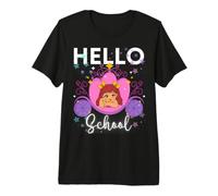 Hello School Cute Princess Pretty Cute Girl Niñas pequeñas Camiseta Premium