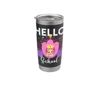 Hello School Cute Princess Pretty Cute Girl Niñas pequeñas Vaso térmico de acero inoxidable de doble pared