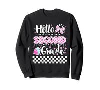 Hello Second Grade Coquette Back to School Teacher Girls Sudadera