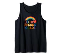 Hello Second Grade Fun Back-to-School Tees Bags and Decor Camiseta sin Mangas
