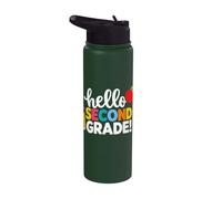 Hello Second Grade Team 2nd Grade Back to School Teacher Kid Stainless Steel Insulated Water Bottle