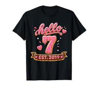 Hello Seven Sweet Cookie Seventh Birthday EST 2025 Party Camiseta
