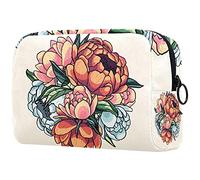 Hello-Spring - Bolsa de cosméticos con diseño de girasol para mujer, bonita bolsa de maquillaje, espaciosa bolsa de aseo de viaje, regalos para niñas, Multicolor 03, 18.5x7.5x13cm/7.3x3x5.1in, Estuche
