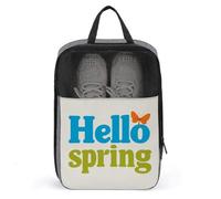 Hello Spring - Bolsa pequeña para zapatos de golf, diseño de mariposa, color naranja, para viajes, uso diario, antipolvo