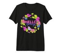 Hello Spring Sunny Sun Flower Mujer Pascua Día de la Madre Amor Camiseta Premium