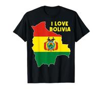Hello Sucre I Heart Bolivia Mapa Bandera Orgulloso Papá Boliviano Mamá Camiseta
