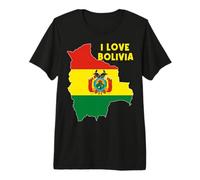 Hello Sucre I Heart Bolivia Mapa Bandera Orgulloso Papá Boliviano Mamá Camiseta Premium