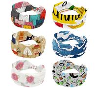 Hello Summer Fruit - 6 diademas elásticas anchas para mujer, antideslizantes, banda para el sudor, yoga, entrenamiento, deporte, gimnasio, correr, fitness