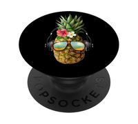 Hello Summer Graphic tee Shirt, Funny Summer Beach Pineapple PopSockets PopGrip Adhesivo