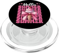 Hello Summer Ice Cream Cono Chica Mamá Coqueta Arco PopSockets PopGrip para MagSafe