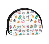 Hello Summer - Monedero pequeño para mujer, diseño de gato, pequeño monedero