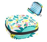 Hello Summer Print Period Pouch portátil, bolsa de almacenamiento de tampones para servilletas sanitarias, Varios colores, 4.7x6.6x6.6 in/12x17x17 cm