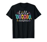 Hello Summer Último día de Escuela Popsicle Fun Camiseta