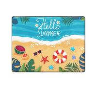 Hello Summer1 - Alfombras para decoración de sala de estar, alfombras suaves y lavables para dormitorio, 63 x 48 pulgadas, alfombra interior para dormitorio y sala de estar