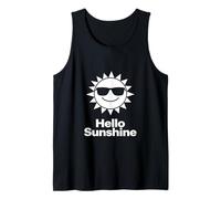 Hello Sunshine Smiling Sun Alegre Summer Design Camiseta sin Mangas