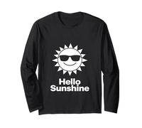 Hello Sunshine Smiling Sun Alegre Summer Design Manga Larga