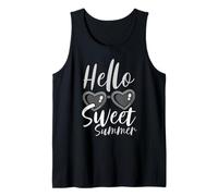 Hello Sweet Summer Heart Gafas de Sol Fun Summer Camiseta sin Mangas