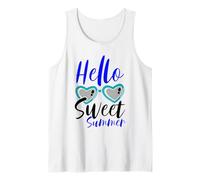 Hello Sweet Summer Heart Gafas de Sol Fun Summer Camiseta sin Mangas