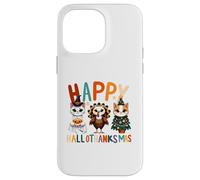Hello thanksmas Cute Cats Halloween Acción de Gracias Navidad Carcasa para iPhone 14 Pro MAX
