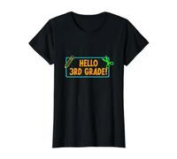 Hello Third Grade! 3rd Grader First Day of School Boy Girl Camiseta gráfica económica, Mujer, Negro, S