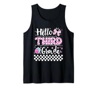Hello Third Grade Coquette First Day of School Teacher Girls Camiseta sin Mangas