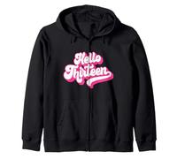 Hello Thirteen - 13 años de Edad, Color Rosa Sudadera con Capucha
