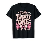 Hello Twenty One EST 2005 - Arco Retro Camiseta gráfica económica