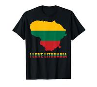 Hello Vilnius I Love Lituania - Bandera de Mapa Orgullosa para mamá lituana Camiseta gráfica económica