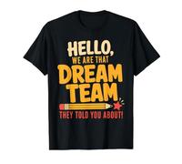 Hello We Are That Sped Team They Told You About Back School Camiseta gráfica económica, Hombre, Negro, S