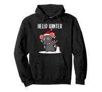 Hello Winter Mouse Bufanda Lindo Navidad Dab Snow Mouse Sudadera con Capucha