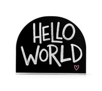 Hello World - Servilletero acrílico moderno de estilo graffiti para picnic, bar, rústico, independiente, para cocina, decoración del hogar, baño, restaurante