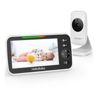 HelloBaby Babyphone Caméra Moniteur vidéo pour bébé Avec caméra et Vision Nocturne, Pantalla LCD Couleur Caméra de Vision Nocturne Infrarouge Mode Eco Affichage de La Température Sleepie
