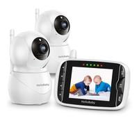 Hellobaby Monitor con cmara y audio IPS pantalla LCD Video Video Baby Monitor sin WiFi Infrarrojo Visin Tempratura Tempratura Pantalla de audio bid