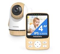 HelloBaby Monitor para Bebés Cámara HD Sin WiFi ni App, Control Pan-Tilt-Zoom (PTZ), Visión Nocturna Infrarroja, Audio Bidireccional, Conexión Segura 2.4 GHz FHSS (300m), 26h Batería + Modo Eco
