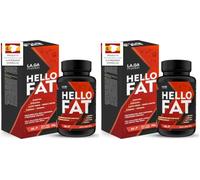 HelloFat © Complemento Alimenticio Natural con Espirulina, Tirosina, Café Verde y Gymnema | Apoyo Nutricional y Bienestar Diario | 60 Cápsulas Vegetales | Suministro para 2 Meses (Paquete de 2)
