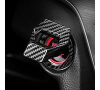 HELLOGIRL Auto Styling Pegatinas Universal Auto Motor Start Stop Button Abdeckring Zündung Start Stop Knopf Carbonfaser Zubehör Trim Druckknopf Schalter Dekoration Aufkleber Auto Interior Zubehör