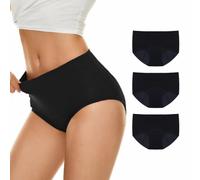 Hellomamma Bragas Menstruales Mujer Niña: Capacidad 30ml Braga Algodón | Talle Alto Antifugas de 4 Capas sin Enrollar Ropa Interior Absorbente Postparto Recuperación Lavables 3 Pack
