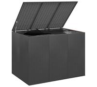Helloshop26 02_0013163 - Caja de cojín para jardín, resina trenzada (145 x 100 x 103 cm), color negro