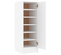 Helloshop26 02_0021453 - Armario para zapatos, almacenamiento de zapatos, armario de entrada, pasillo, salón, 32 x 35 x 92 cm, aglomerado blanco, 02_0021453