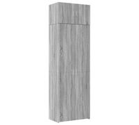 Helloshop26 - Armario de almacenamiento alto moderno, 70 x 42,5 x 225 cm, espacio optimizado para espacios pequeños en madera de ingeniería, color gris 02_0055579