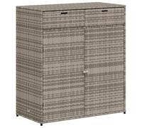 Helloshop26 - Armario de almacenamiento exterior (105 x 55 x 113 cm, gran capacidad, resistencia a la intemperie, diseño moderno, resina trenzada, color gris 02_0047438)