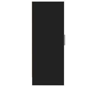 Helloshop26 - Armario para zapatos, almacenamiento de zapatos, armario, pasillo, salón, 32 x 35 x 92 cm, madera de ingeniería, color negro 02_0021967