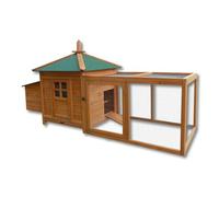 Helloshop26 - Cabaña para conejos, roedores, gallinero y otros animales pequeños, 165 cm, madera, marrón, 16_0000584