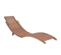 Helloshop26 - Tumbona para tumbona, tumbona, tumbona, jardín, jardín, terraza, muebles de exterior, plegable, madera de teca sólida, 02_0012868